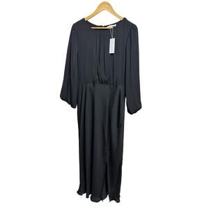 Baltic Born‎ high line satin midi dress black size XL NEW